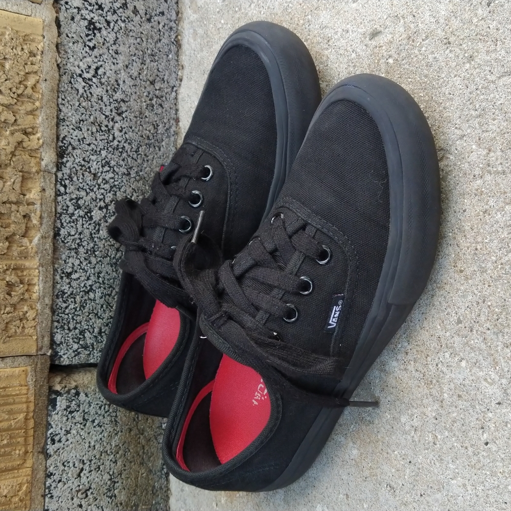VANS Pro Black Canvas Skateboarding Shoes 6.5